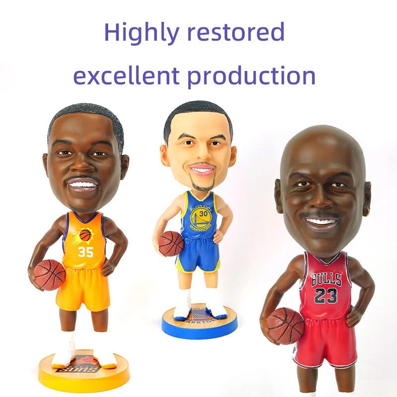 20CM MINISO&NBA Basketball Star PVC Shaking Head Figurine Figurine Home Decoration Ornament Artwork Boyfriend Birthday Gift