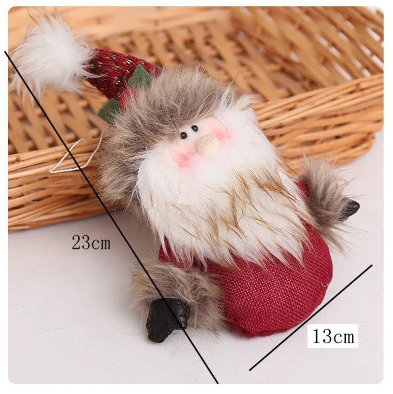 2023 Happy New Year Xmas Ornaments Diy Xmas Gift Santa Claus Snowman Tree Pendant Doll Hang Decorations for Navidad Home Decor