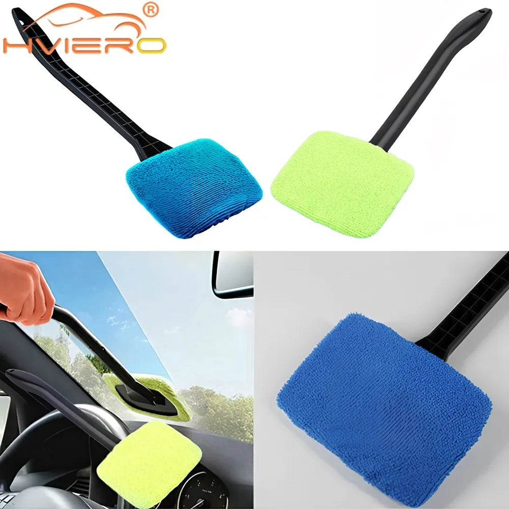 Car Window Cleaner Brush Windshield Dust Removal Wash Wiper Microfiber Auto Cleaning Tool Long Handle Accessories Mist Removal