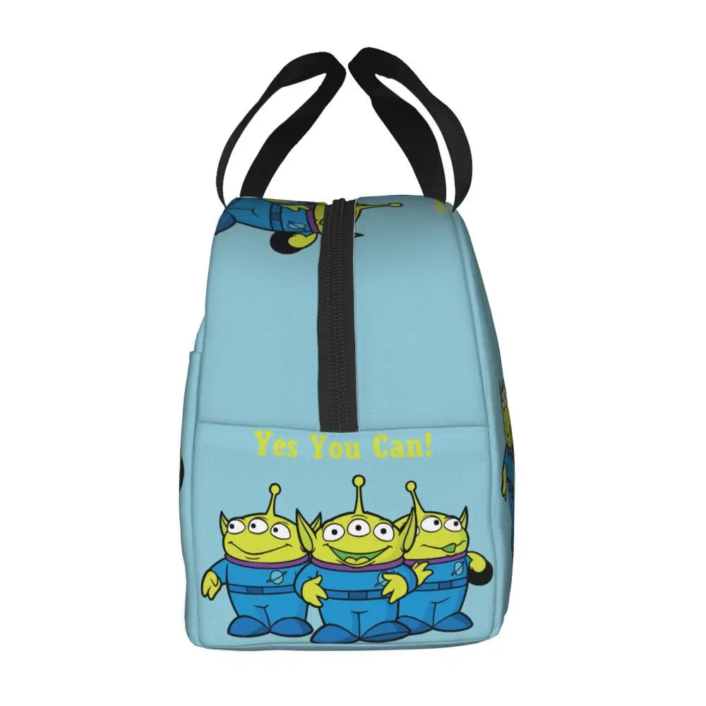 Custom Toy Story Buzz Ranger Suit Insulated Lunch Bag Reusable Thermal Cooler Bento Box For Women Food Container Tote Bags