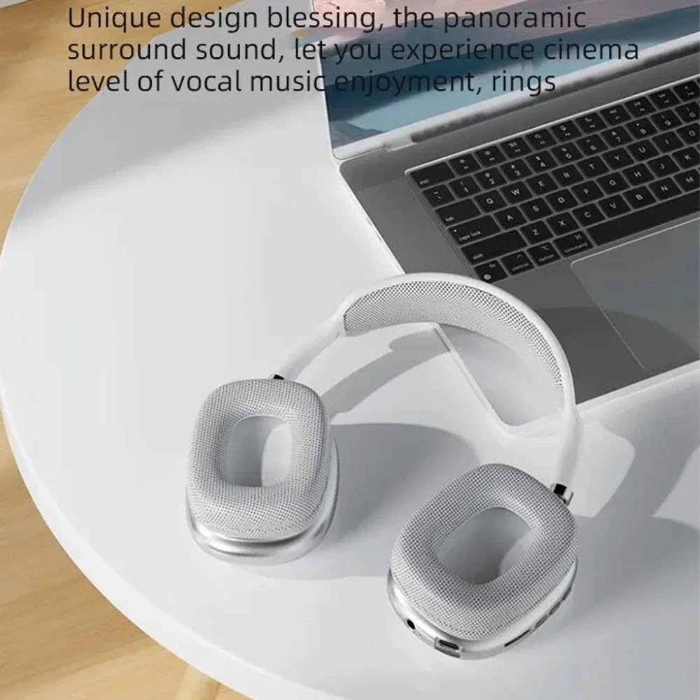 New P9 Wireless Bluetooth Headphones Noise Cancelling with Microphone Pods Over Ear Sports Gaming Headset for Apple iPhone