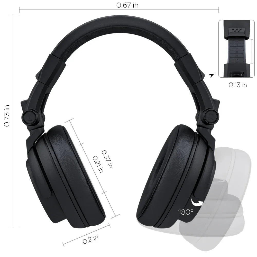 MAONO Professional Studio Monitor Headphones 50 mm Dynamic Type Surround Stereo Wired DJ Headphone For Music Mixer Gamer Headset