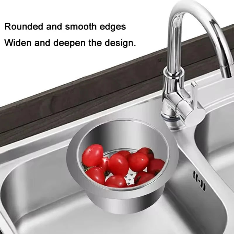 Stainless Steel Swan Sink Strainer Basket Kitchen Sink Garbage Filter Swan Dry And Wet Separation Hook Drain Rack