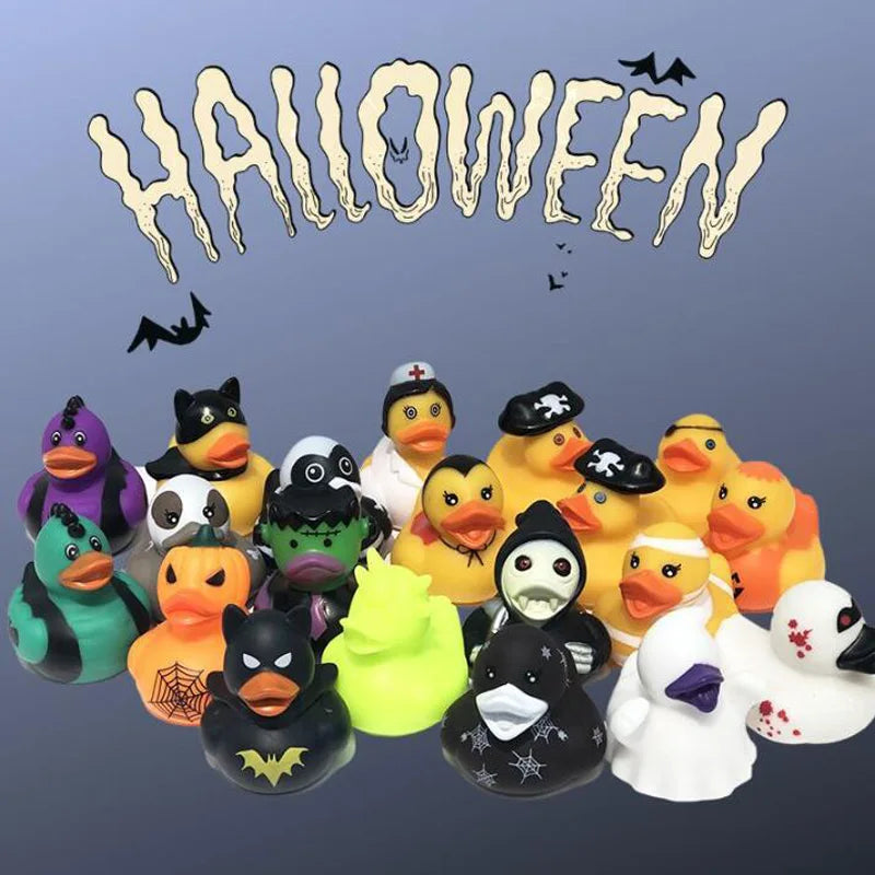 6-24pcs Halloween Rubber Ducks Assorted Rubber Ducks Halloween Ducks for Jeeps Ducking Halloween Decor Halloween Party Favors