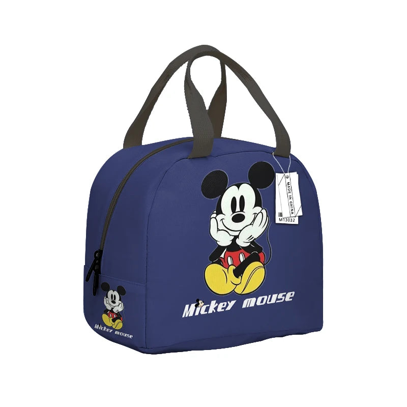 Disney Mickey Mouse Lunch Bag Cartoon Minnie Mouse Large Capacity Waterproof Thermal Insulation Bag Children Food Storage Box