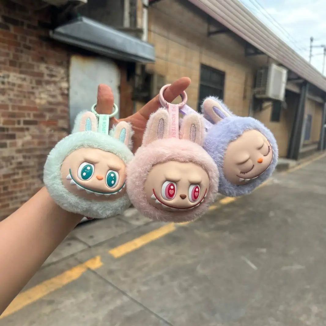 2024 New Sale Anime Labubu Sitting 2nd Generation Little Head Model Toy Cute Monster Replica Keychain Toy Birthday Gifts