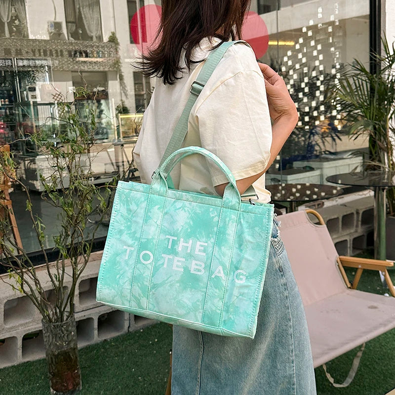 Large Canvas Tote Bag Shoulder Crossbody Bags for Women Handbag and Purses 2023 New Ladies Messenger Bags Trendy Designer