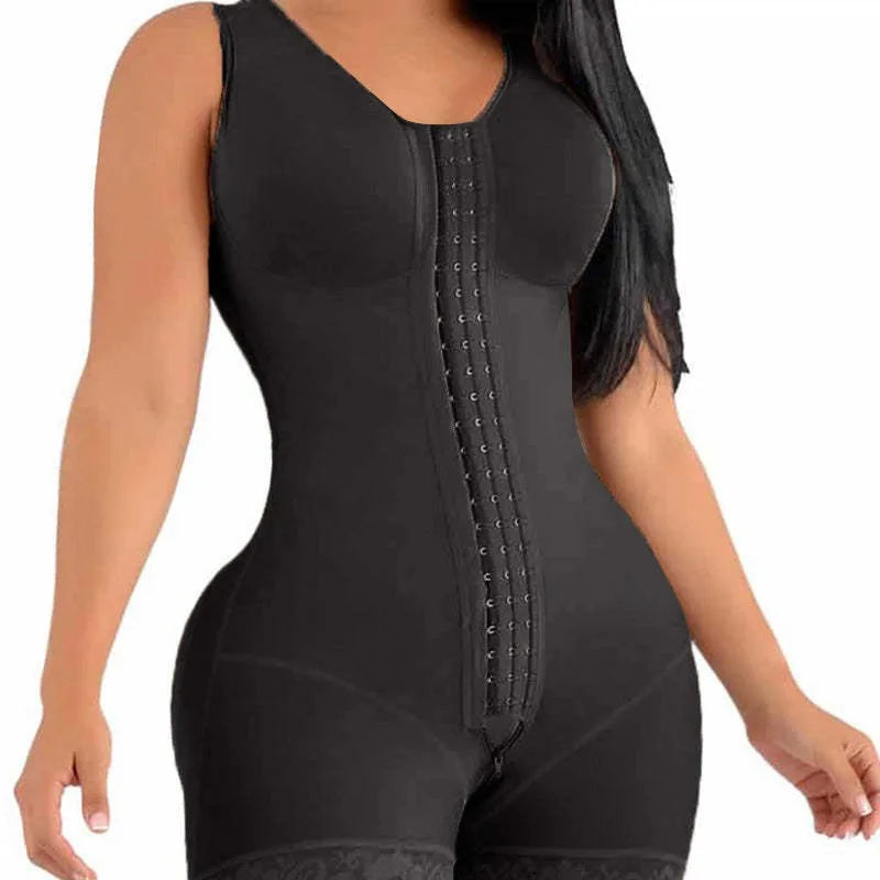 Women Bodysuit Shapewear Fajas High Compression Shorts Slimming Sexy Shaping Underwear Tummy Control Body Shaper with Buckle