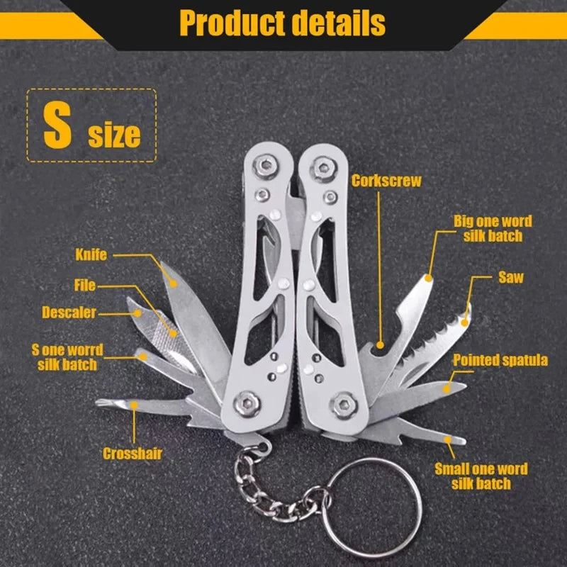 Multipurpose Knife Stainless Steel Multi-tool Pocket Knife Pliers Folding Knife Pliers Portable Folding Blade Survival Knife