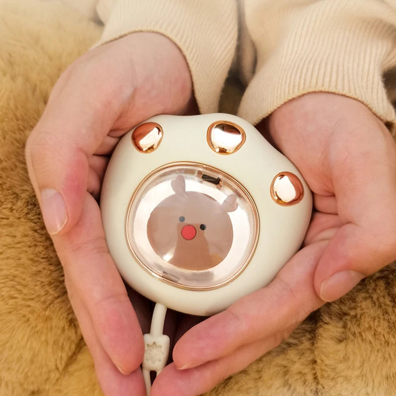 Cute Cat Paw Hand Warmer 500mAh USB Rechargeable Portable Winter Keep Warm Gadget Pocket Mini Electric Heater Hand Warmer