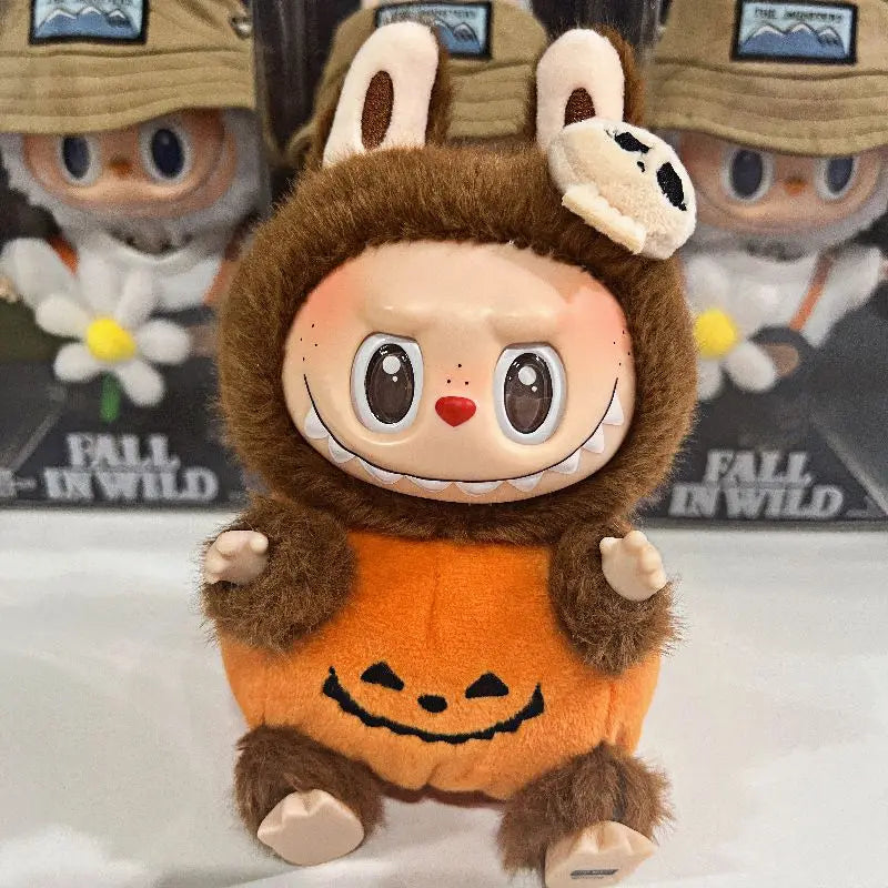 Replica Labubu Keychain Halloween Pumpkin Strange Carnival Labubu Pendant Surprise Collectible Doll Creative Ornament Toy Gift