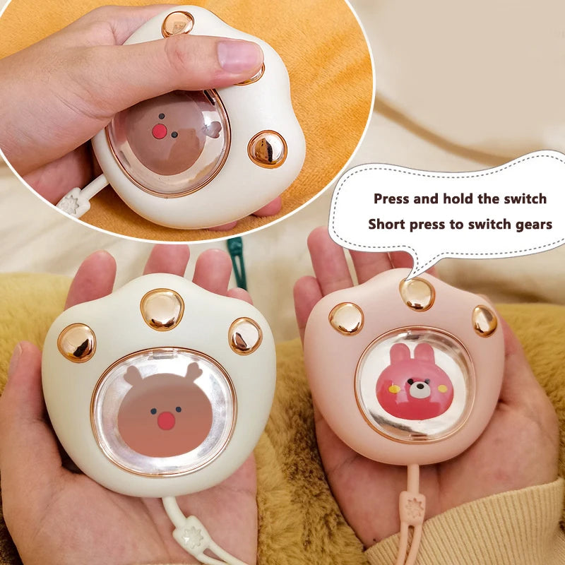 Cute Cat Paw Hand Warmer 500mAh USB Rechargeable Portable Winter Keep Warm Gadget Pocket Mini Electric Heater Hand Warmer