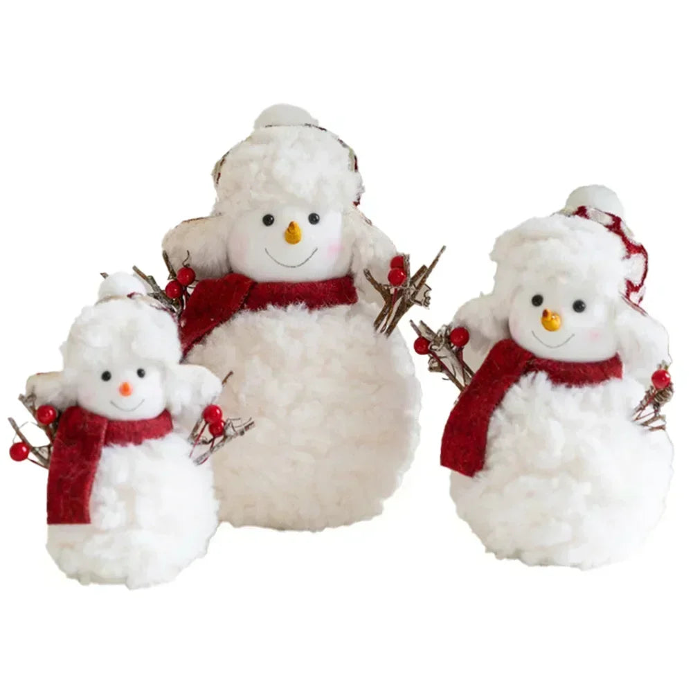 Christmas Ornaments Christmas Round Hat Snowmen Dolls Xmas Decoration Merry Christma Happy New Year Decoration