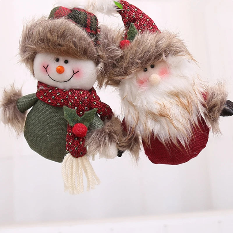 2023 Happy New Year Xmas Ornaments Diy Xmas Gift Santa Claus Snowman Tree Pendant Doll Hang Decorations for Navidad Home Decor