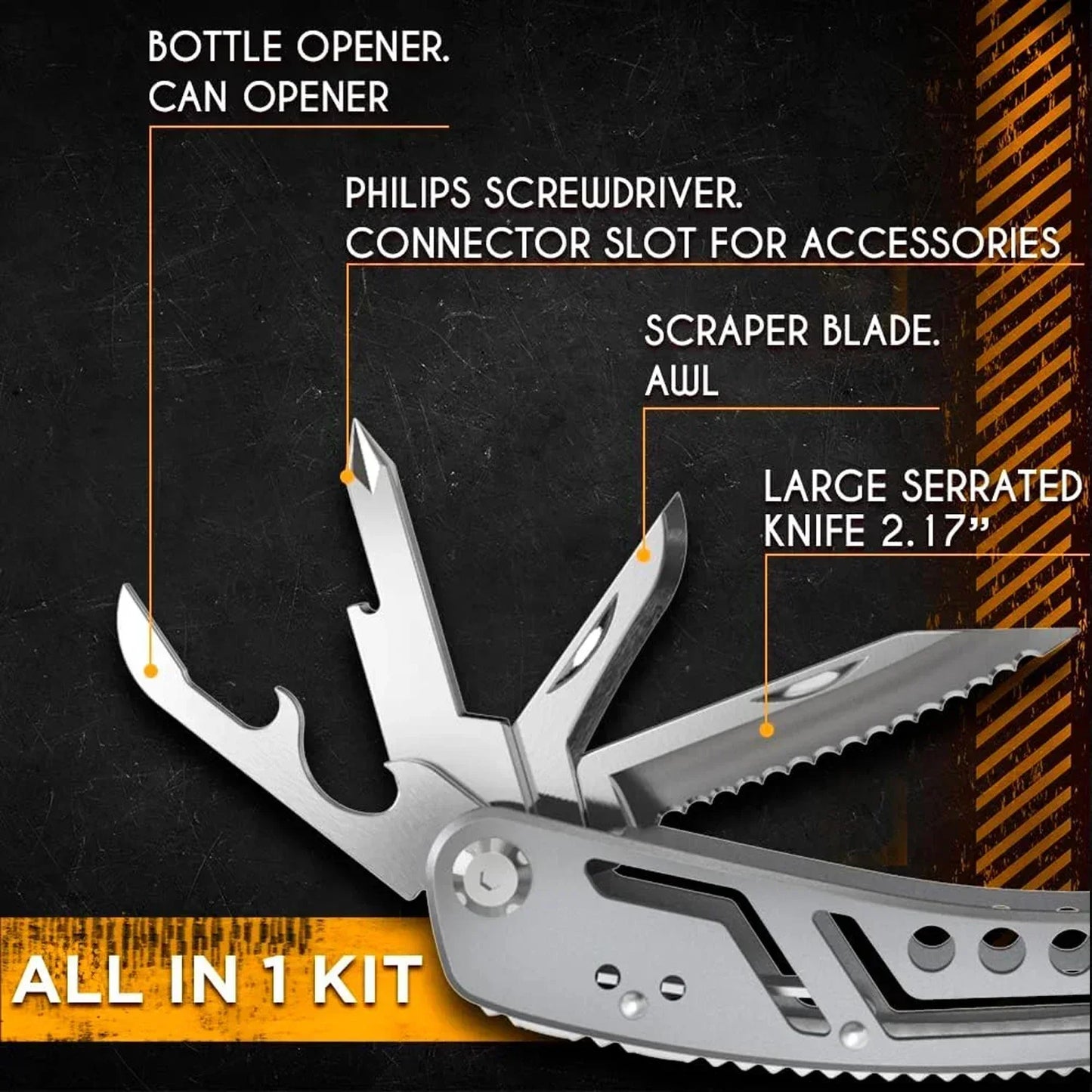 Multitool 24-in-1 Multitools Pliers with Professional Multi-tool for Survival Camping and Hunting Gifts for Men Dad Hus band