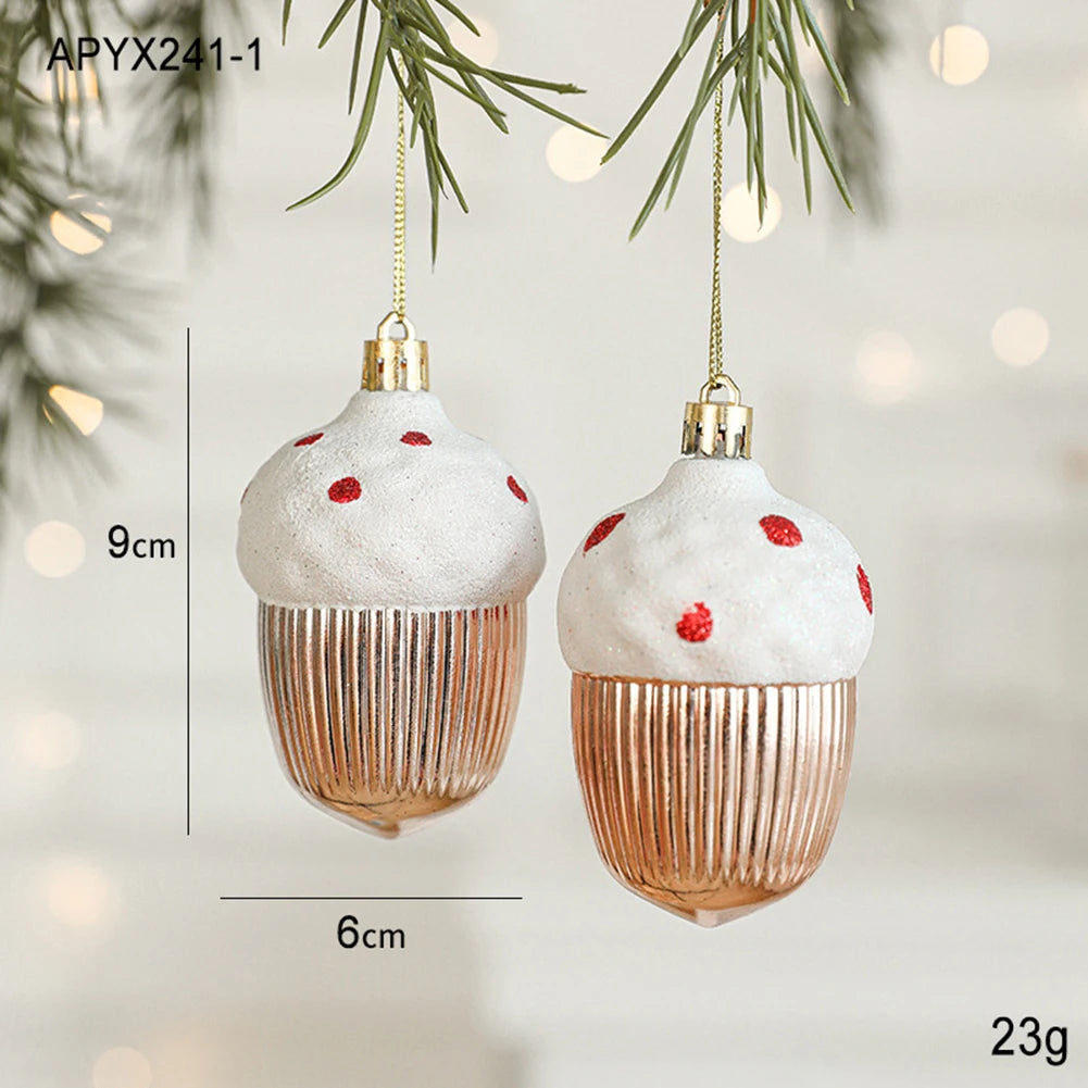 1pcs Golden Christmas Ornaments Festive Christmas Tree Hangings Ornaments Funny Christmas Tree Decoration Stylish Christmas