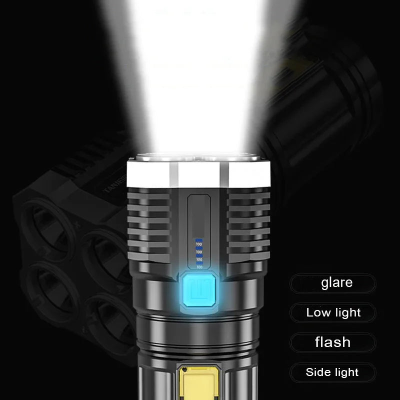 Led Mini Diving Rechargeable High Lumens Torch Long Range Powerful Camping Taschenlampe Linterna Flashlights