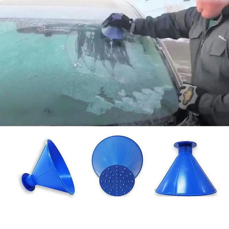 Winter Auto Car Magic Window Windshield Car Ice Scraper Shaped Funnel Snow Remover Deicer Cone Tool Scraping A Round мойщик окон