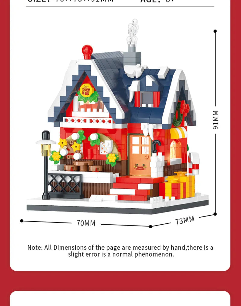 Christmas Gift Adults Particle Building Blocks Sets City View 3d Mini Brick Educational Toy for Children 6 To 12 Year Girl Gifts