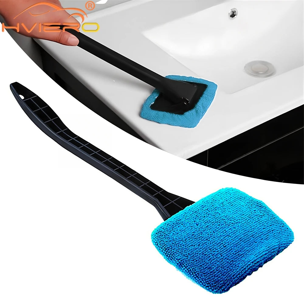 Car Window Cleaner Brush Windshield Dust Removal Wash Wiper Microfiber Auto Cleaning Tool Long Handle Accessories Mist Removal