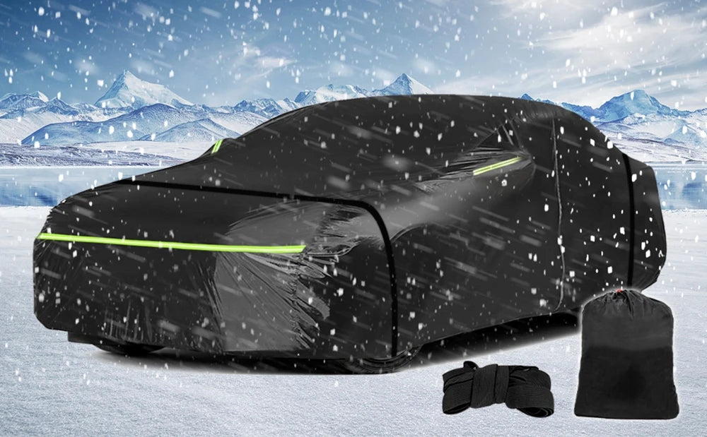 Full Car Cover All Weather Outdoor Car Covers with Zipper Windproof Heavy Duty Waterproof Protection for 2010-2023 Chevy Camaro