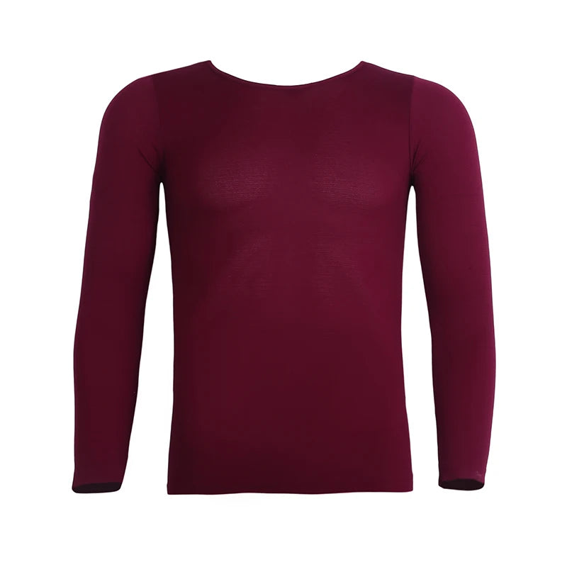 Women's Basic Thermal Underwear Set Men's Thin Section Cotton Sweater Low Collar V-neck Slim Solid Color Base Shirt