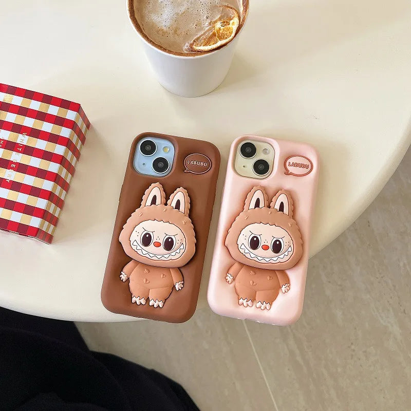 Hot Sale Kawaii Labubu Cell Phone Cases Cartoon Sanrio Cute Phone Cases Suitable For Mobile Iphone12 To Iphone16 Christmas Gifts