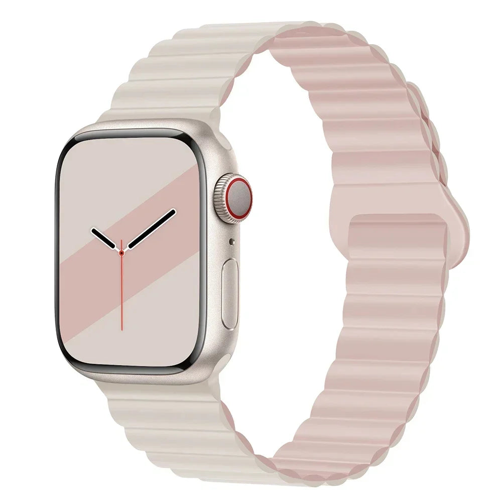 Magnetic Strap For Apple Watch Bands 45mm 38mm 49mm 40mm 42mm 41mm Silicone Sport Bracelet iWatch Series ultra 9 6 5 7 8 se 44mm