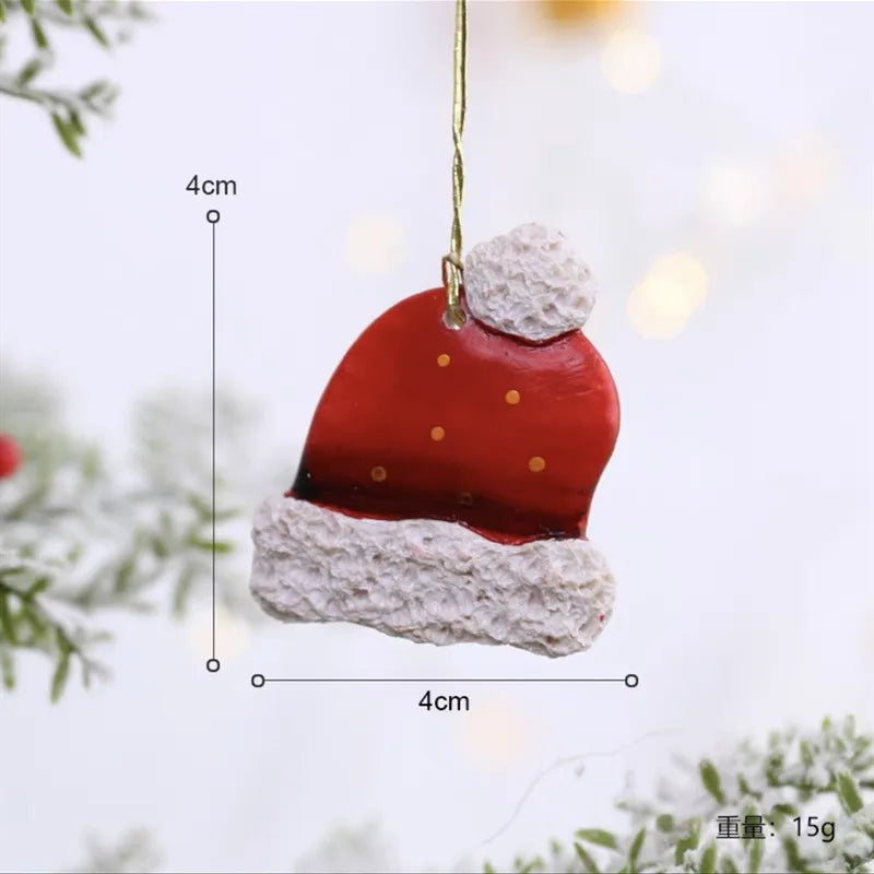 2022 Christmas Tree Decorations Christmas Resin Pendant Ornaments Home Decor DIY Kids Toys Gifts DIY Handmade Jewelry