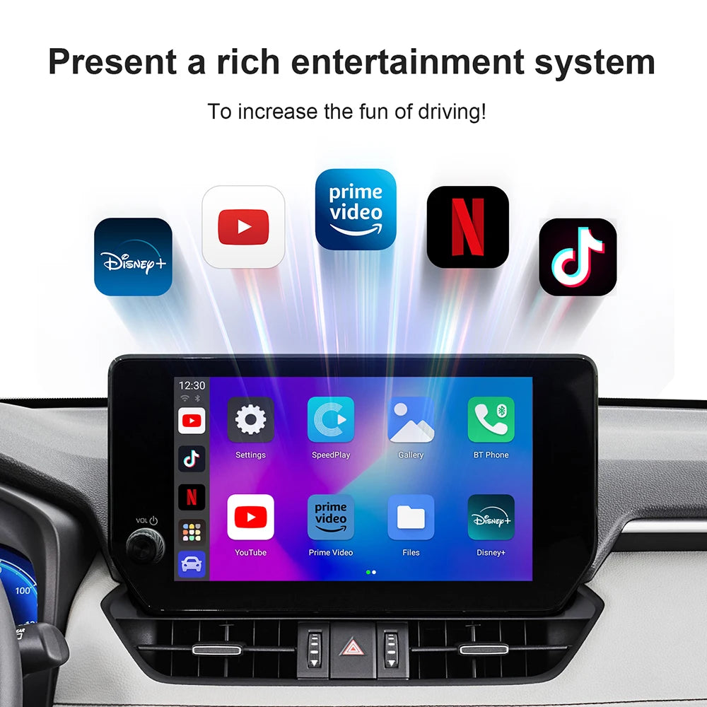 Android 13 Carplay Ai Box Wireless Android Auto Smart TV Box Car Intelligent System WIFI Support Netflix YouTube FOTA Upgrade