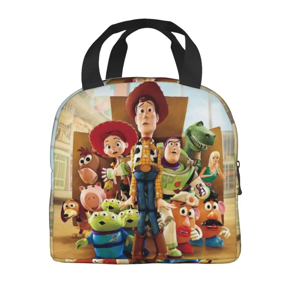 Custom Toy Story Buzz Ranger Suit Insulated Lunch Bag Reusable Thermal Cooler Bento Box For Women Food Container Tote Bags