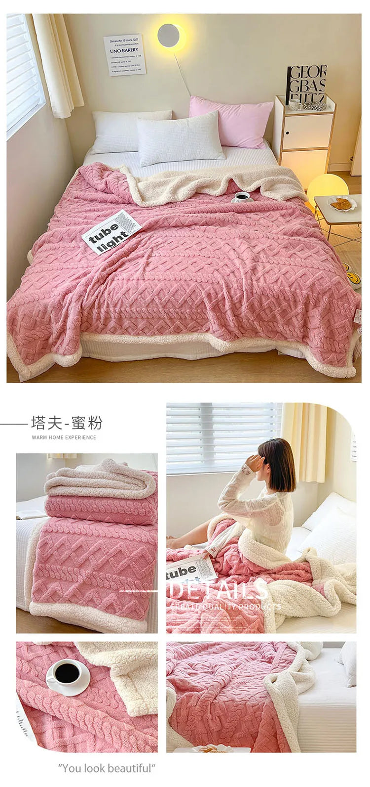 Super Soft Throw Blanket Premium Silky Flannel Fleece 3D Checkered Lightweight Bed Blanket All Season Use