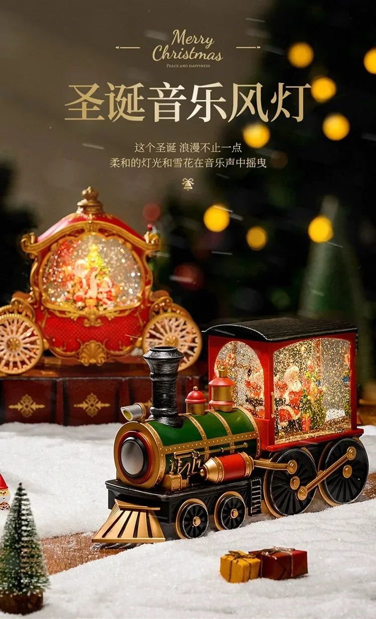 Christmas Gift Santa Tree Small Night Lamp Storm Lantern Decoration Decoration Creative Gift Set Bag