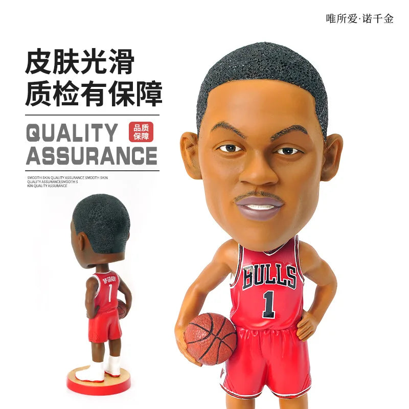 20CM MINISO&NBA Basketball Star PVC Shaking Head Figurine Figurine Home Decoration Ornament Artwork Boyfriend Birthday Gift