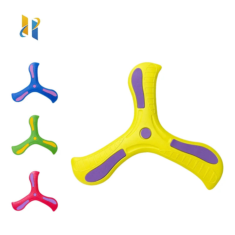 Children Boomerang Soft Three-leaf Cross Outdoor Toy Flying Disc Adult-kids Interactive Sports Toy for Puzzle Decompression Gift