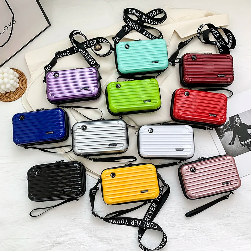 Luggage Small Bag Women's Crossbody Shoulder Personality Hand-Held Mini Suitcase-Style Box Small Square Women's Bag