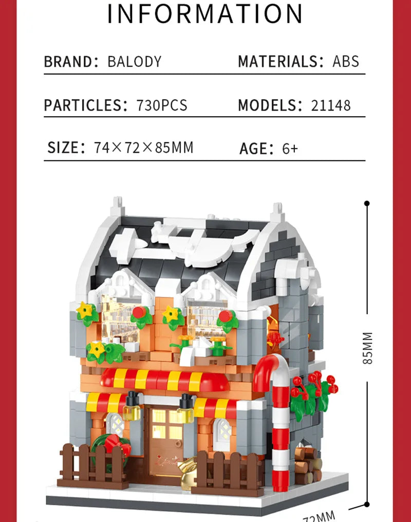 Christmas Gift Adults Particle Building Blocks Sets City View 3d Mini Brick Educational Toy for Children 6 To 12 Year Girl Gifts