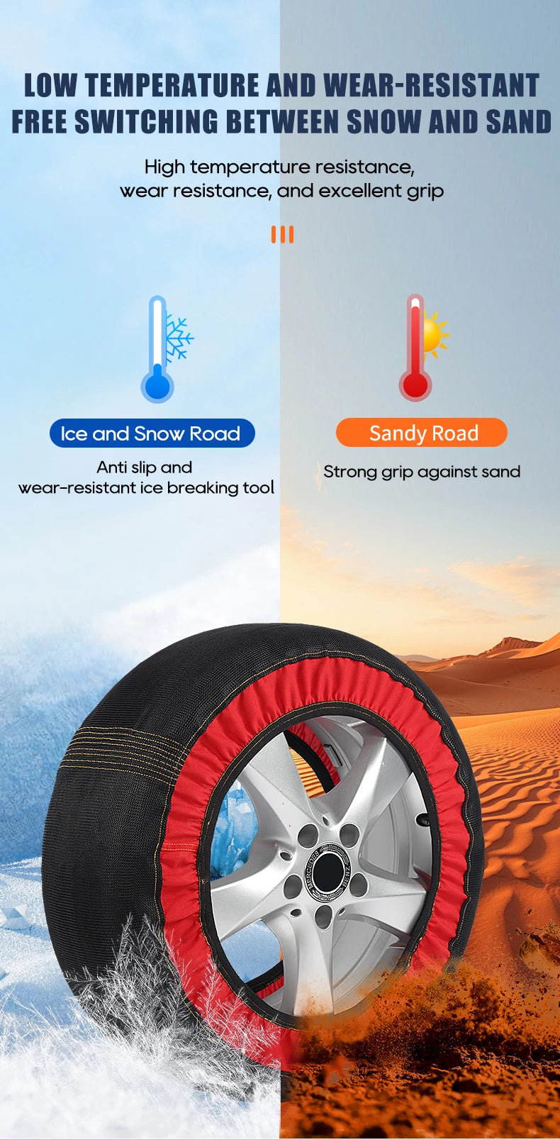 Anti-skid Chains Car Wheel Emergency Tire Chain Snow Socks Winter Car Accessories for Mercedes Benz AMG For BMW For Volkswagen