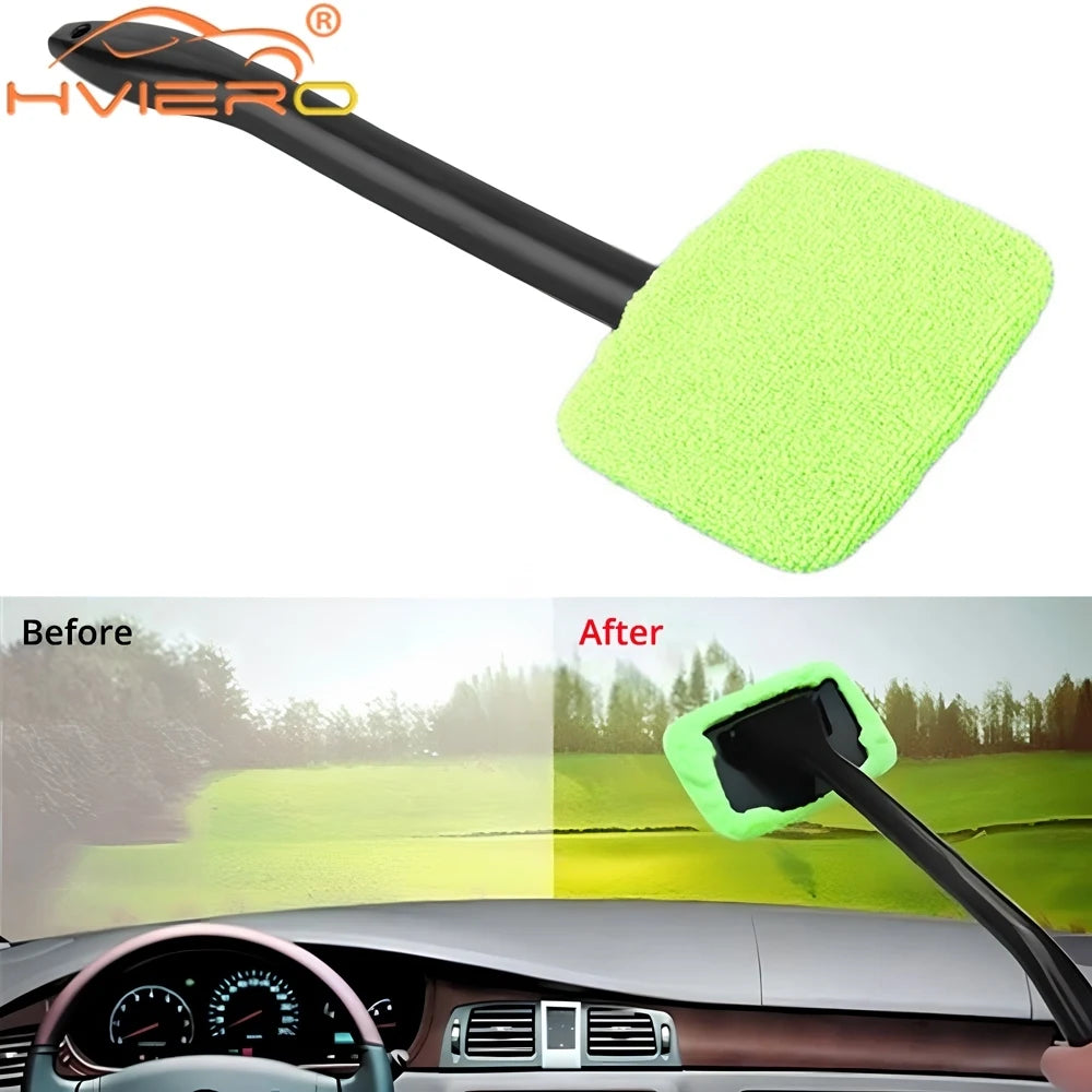 Car Window Cleaner Brush Windshield Dust Removal Wash Wiper Microfiber Auto Cleaning Tool Long Handle Accessories Mist Removal