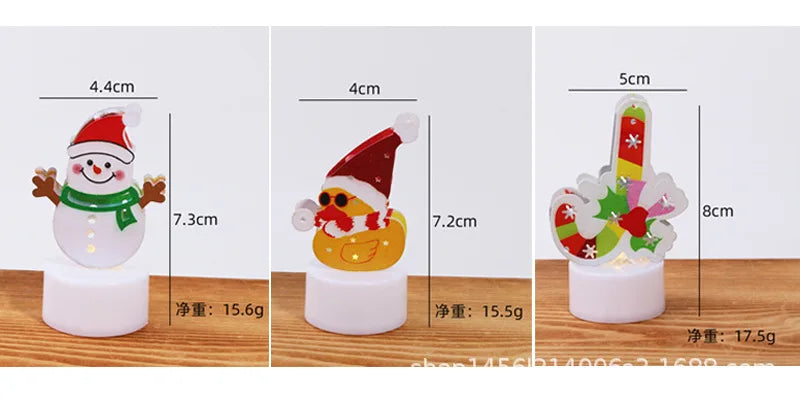 Christmas LED Light Snowman Santa House Luminous Cabin Merry Christmas Decor for Home Xmas Tree Ornaments Kids Gifts New Year