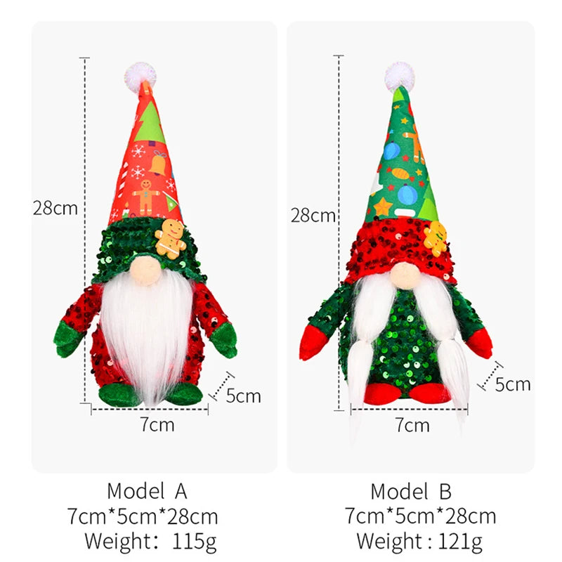 1Pc Gnome Faceless Plush Doll Santa Elf Doll Christmas Decoration for Home Xmas Table Ornaments New Year 2025 Natal Navidad