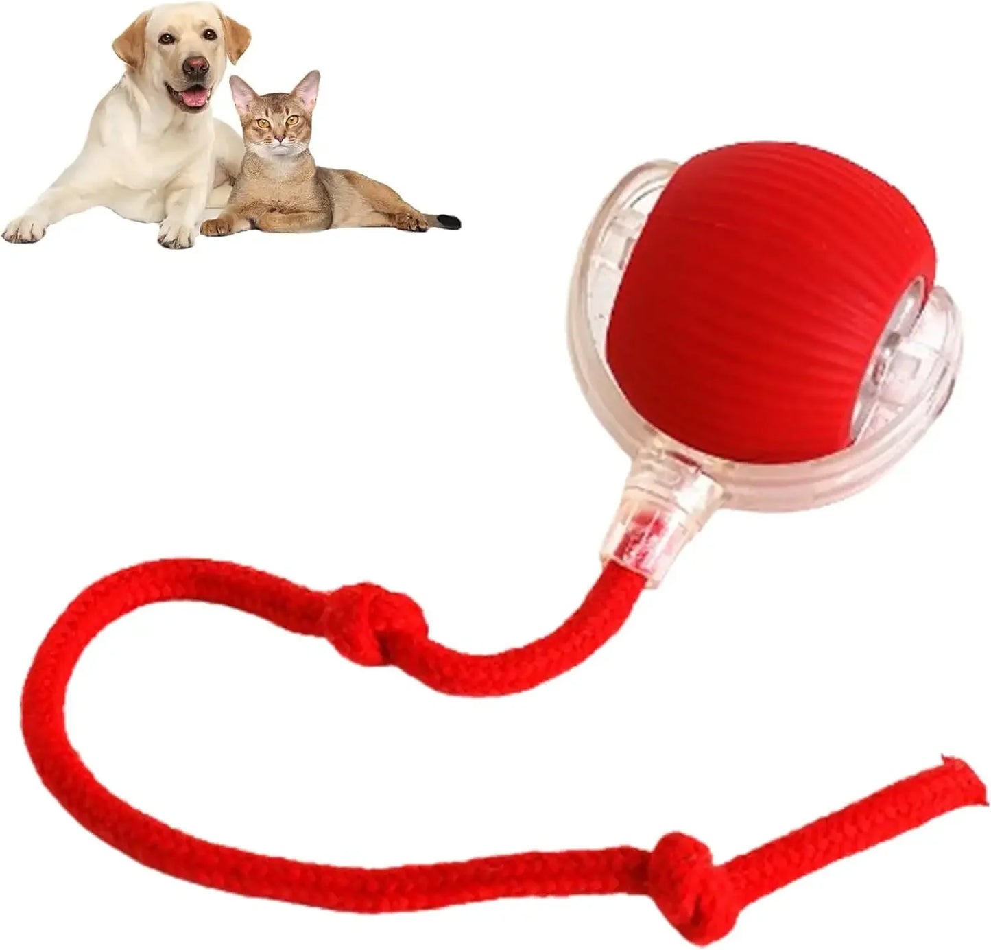 Smart Cat Toys Automatic Rolling Ball Fake Tail Rechargeable Electric Pet Interactive Toy Dog Cat Training Imitate Mouse Tail