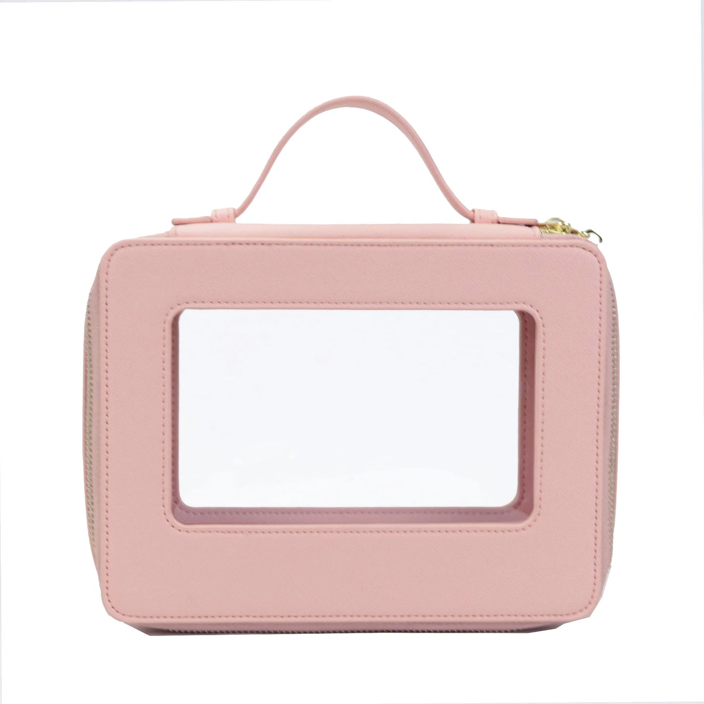 Customized Letters Colorful Saffiano Portable Cosmetic Case Travel Transparent Makeup Bag PVC Cosmetic Bag TPU Wash Bag