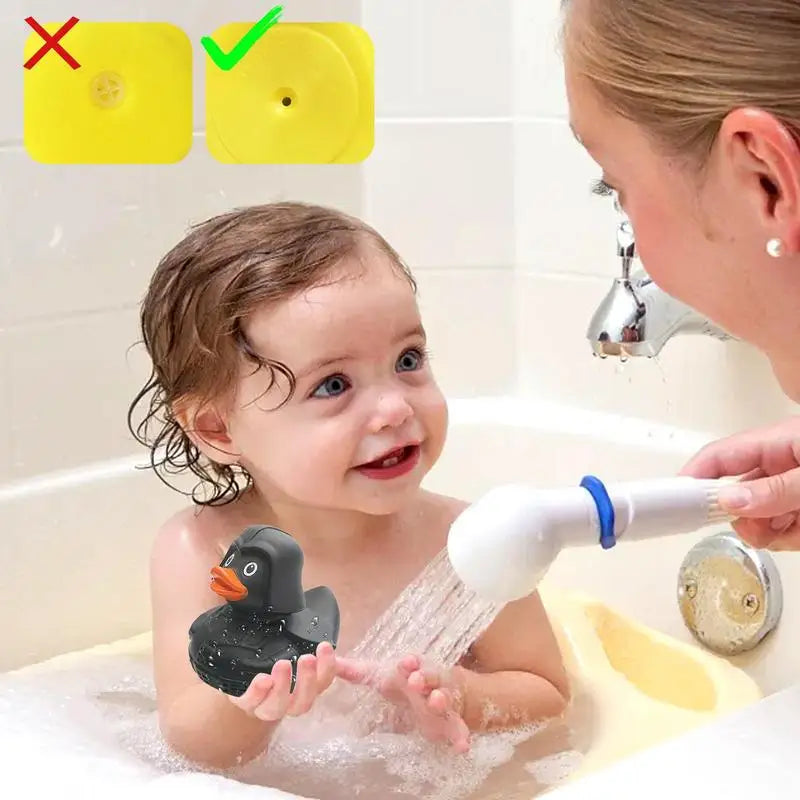 Black Rubber Duck Funny Mini Ducks Kids Bath Toys Halloween Ducks Bath Tub Pool Toys for Birthday Showers Supplies