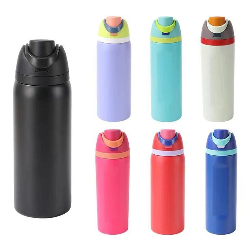 32oz Stainless Steel Thermos Cup Portable Sports Water Bottle Car Insulated Cup Outdoor Drinking Cup Kettle Travel Vacuum Flasks