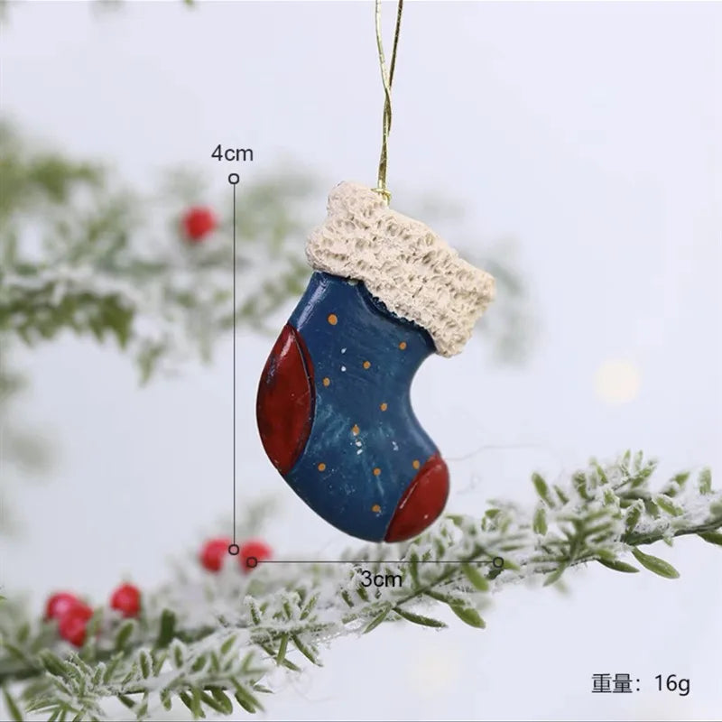 2022 Christmas Tree Decorations Christmas Resin Pendant Ornaments Home Decor DIY Kids Toys Gifts DIY Handmade Jewelry