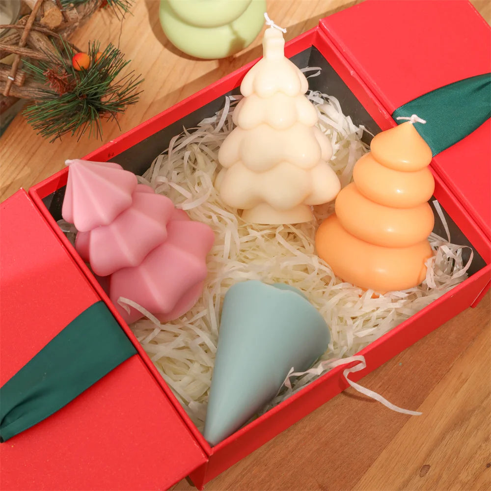 Christmas Tree Silicone Mold Handmade Scented Candle Mould DIY Christmas Mould Supplies Home Decor