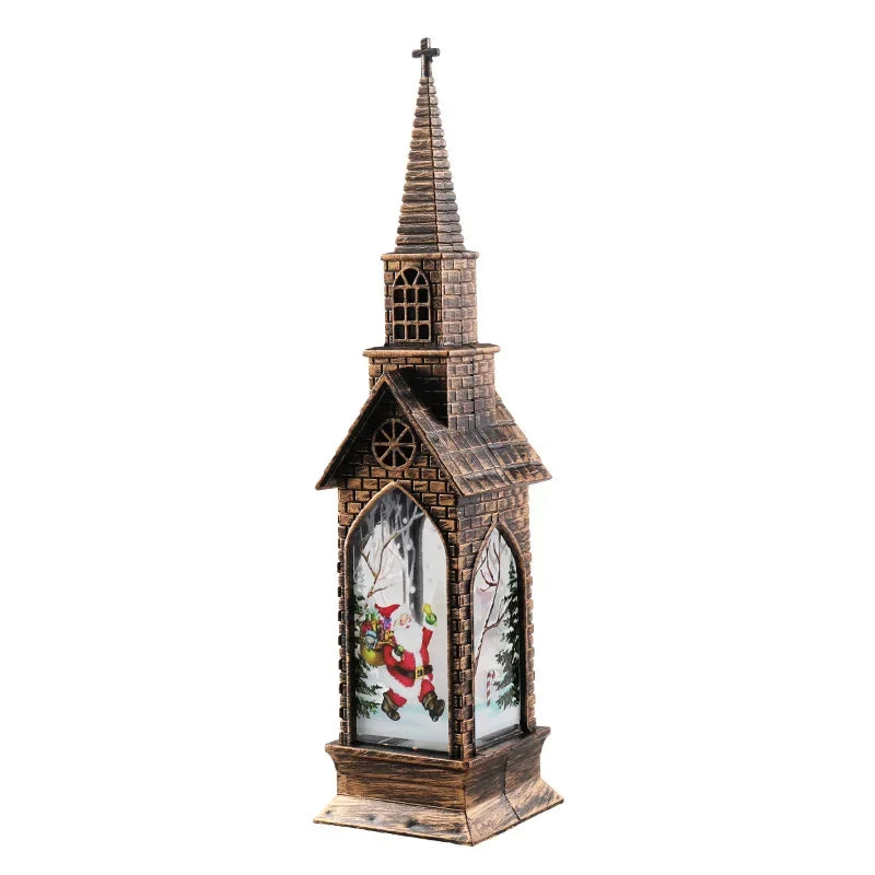 Christmas Light Up Church Decorative Battery Operated Lantern Ornament Light Up Holiday Ornaments Christmas Decorations for Kids