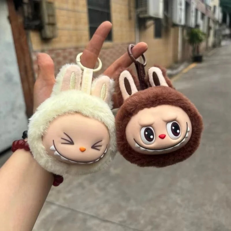 2024 New Sale Anime Labubu Sitting 2nd Generation Little Head Model Toy Cute Monster Replica Keychain Toy Birthday Gifts