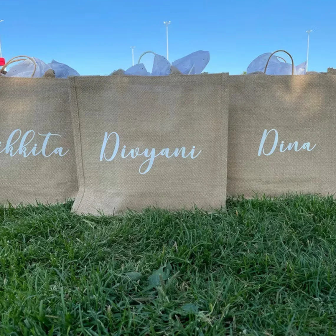 Beach Bag Personalized Name Burlap Tote Bridesmaids Beach Bag Team Bride To Be Bridal Shower Wedding Hen Boho Party Gifts Favor